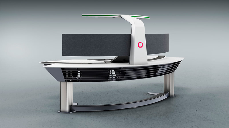eDesk von Hinten